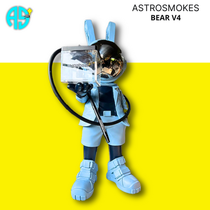 AstroSmokes Bear V4 – Chrome Bunny Hookah with Premium Cube Base