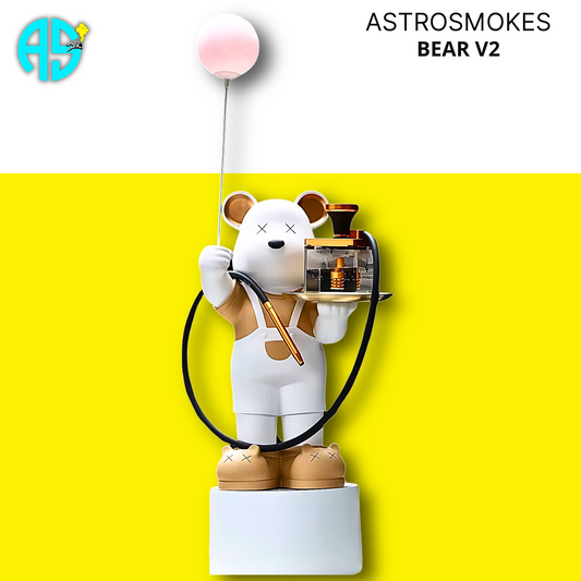 AstroSmokes Bear V2 – Lunar Tray Bear Hookah with Mirror Helmet and Cube Base