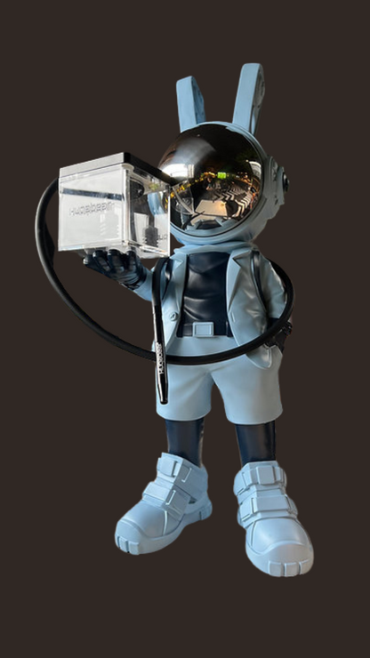 AstroSmokes Bear V4 – Chrome Bunny Hookah with Premium Cube Base